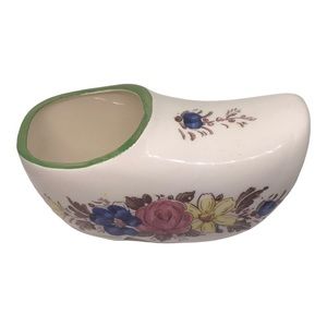 Vintage Rubens Original Floral Ceramic Dutch Shoe Planter/Wall Mount